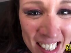 "Toyed milf submissive gets fucked and throats"