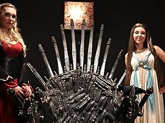 Aaliyah Love and Tanya Tate in a parody of Game of Thrones