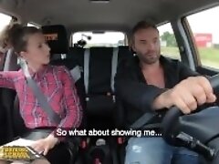 "Fake Driving School Learner Buys Instructor Emilia Argan a coffee before Outdoor Fuck"